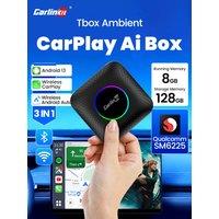 2025 CarlinKit Android 13 TV Box Wireless CarPlay Android Auto Ai Box Video Adapter GPS Support Play Store/Netflix /SD/SIM Card
