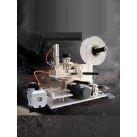 Semi automatic Round Bottle Adhesive Labeling Machine With Coder Type PET Glass Metal Cans Gel Jars Label Dispensor