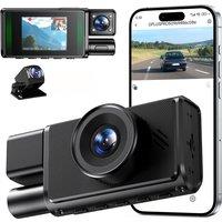3 Channel Dash Cam WIFI Car DVR Camera Video Drive Recorder FHD 1080P Front and Rear Lens IR Night Vision 24H Parking Monitor