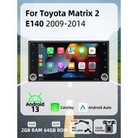 Android Car Multimedia Carplay Android Auto 2Din Car Radio for Toyota Matrix 2 E140 2009-2014 7 Stereo Head Unit GPS Navigation