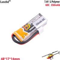 7.4V 350mAh 60C 2S1P lithium battery For Drone model stunt 3D helicopter GooSKY Gutian S1 S2 batteies