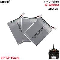 3.7V 6200mAh 8C lithium battery For Spektrum Horizon iX12 IX20 remote control or Toy battery with XH2.54 plug