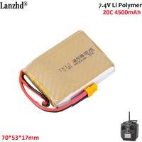 7.4V 2S 4500mah 20C battery For Radiomaster TX12 MARK II remote control Batteries 2S1P pack