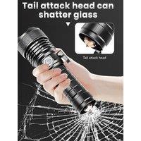 Multifunctional XHP160 Ultra-Bright LED Flashlight Type-C Charging High-Intensity Beam & Emergency Window-Breaking Tool