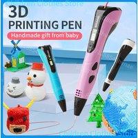 New 3D Printing Pen for Children USB/Plug PLA Filament Travel Case DIY Birthday Christmas Gift for Kids