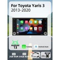 Carplay Android Auto Android Car Multimedia 2Din Car Radio for Toyota Yaris 3 2013-2020 7 Screen Stereo Head Unit GPS BT WIFI