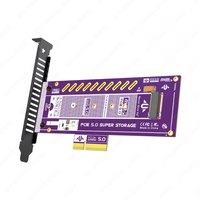 JEYI（128Gbps）PCIe 5.0 to M.2 NVMe Adapter Card Ultra Speed Supported x4/x8/x16 Slot Ready 22110/2280/60/42/30 SSD Support