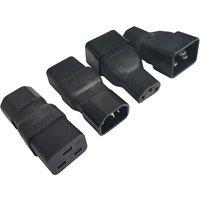 1PCS Black Copper 16A to 10A IEC 320 C19 to C14 AC Power Adapter Plug PDU UPS Server Male C20 to Female C13 Power Plug Converter
