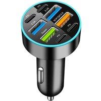 Car Usb Type C Charger Vehicle Fast Charging Adapter QC3.0 Cell Phone Quick Charged For iPhone Samsung Xiaomi 12V 24V PD Ports