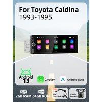 Carplay Android Auto Android Car Multimedia 1 Din Radio for Toyota Caldina 1993-1995 6.86" Screen Stereo Head Unit Autoradio