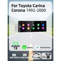 Carplay Android Auto Android Car Multimedia 1 Din Radio for Toyota Carina Corona 1992-2000 6.86" Screen Stereo Head Unit