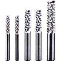 Dreanique 1pc Solid Carbide Corn Milling Cutter Bits 3.1mm, 4mm, 6mm, 8mm End Mill Wood PCB Cutting Milling Tools Carbon Fiber