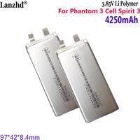 3.8V Battery Cell for DJI Phantom 3 Drone PH3 3P/3S/3A/3 SE 4K Li-Po 15C Phantom 3 Cell Spirit 3 4250mAh 844297