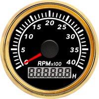 New Arrival 52mm Tachometers 0-4000RPM Show Rev Counters with Hourmeters Revolution Meters RPM for Auto Ship Motorcycle Truck