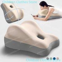 Memory Foam Lumbar Cushion Ergonomic Back Support Pillow with Breathable Cover for Office Chair Car Seat Bed Backrest