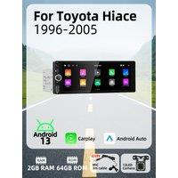 Carplay Android Auto Android Car Multimedia 1 Din Radio for Toyota Hiace 1996-2005 6.86" Screen Stereo Head Unit Autoradio