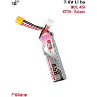 2S1P 7.6V Lithium Battery 450mAh LiPo 80C For HV Indoor Drone Model aircraft FPV batteries Toy car ship battery
