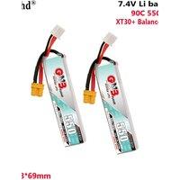 550mAh 2S1P 7.4V LiPo 90C For mini FPV model aircraft Drone Remote Control Model Lithium Battery Model Car RC toy cell