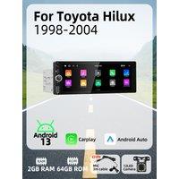 Carplay Android Auto Android Car Multimedia 1 Din Radio for Toyota Hilux 1998-2004 6.86" Screen Stereo Head Unit Autoradio