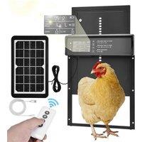 Solar Auto Chicken Coop Door Automatic Chicken Door Solar Powered & USB Charging Chicken Door 4 Modes with Timer & Light Senso