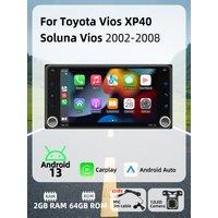 Carplay Android Auto Android Car Multimedia 2Din Car Radio for Toyota Vios XP40 Soluna Vios 2002-2008 7 Screen Stereo Head Unit