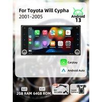 Car Multimedia 2 Din Radio for Toyota Will Cypha 2001-2005 Head Unit Wireless Carplay Android Auto Android GPS 7 Screen Stereo