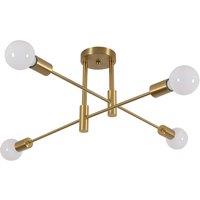 Golden Wrought Iron Ceiling Light, E27 Lamp Head, Without Light Source Ceiling Light for Dining Rooms, Bedrooms, Corridors