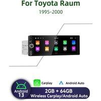 For Toyota Raum 1995-2000 1 Din Android Radio Carplay Android Auto 6.86 Stereo Car Multimedia Head Unit GPS Navigation