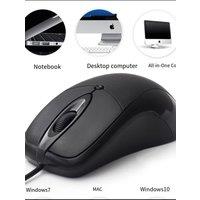 U10 Mouse Wired Gaming Computer Office Accessories USB Wired Mouse 1.2m Long Line Laptop Laser Roller Drive Free Universal Black