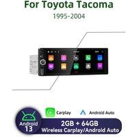 For Toyota Tacoma 1995-2004 1 Din Android Radio Carplay Android Auto 6.86 Stereo Car Multimedia Head Unit GPS Navigation