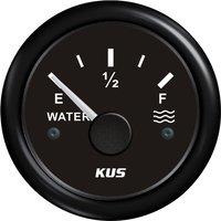 KUS 52mm Marine Water Level Gauges 12v/24v Water Level Meters 0-190ohm 240-33ohm Signal with Red Backlight for Boat Auto Bus