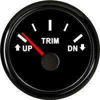 52mm White Trim Gauges Modified 9-32vdc IP67 Waterproof Trim Meters Blance Device 0-190ohm for Auto Boat Truck Bus RV Vessel