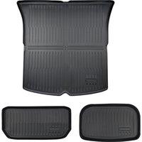 For Tesla 2021-2024 Model Y, All Weather Waterproof TPE Front Rear Trunk Cargo Liner Mat Accessories Spare box cushion
