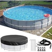 8/10/12FT Round Swimming Pool Covers For Above Ground Pools Hot Tub Cover Solar Covers Heavy Duty Tear Resistant Pool Cover