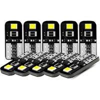 Aluminium New Car LED Indicator Light W5W T10 2835 2SMD 12V 6000K 194 LED Licence Plate Light Canbus Bulb Car Map Dome Lights