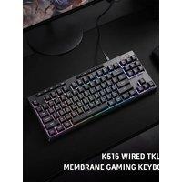 Redragon K516 Shiva TKL Wired RGB Membrane Gaming 87 Keys Mechanical-Feel Keyboard, Smooth Linear Switch