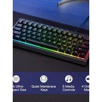 Redragon K522 60% Wired RGB Membrane Gaming Keyboard,Compact 61 Keys Linear Mechanical-Feel Switch