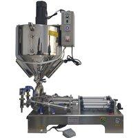 Heating, stirring, filling machine, pneumatic quantitative filling machine, honey sauce, spicy sauce, sesame sauce packaging mac