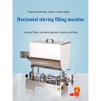 Semi-automatic U-hopper Paste Filling Machine With Mixer Stirring Viscous Liquid Petroleum Jelly Cream Puff Filling Machine
