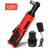 12V Cordless Electric Wrench 3/8" Right Angle Ratchet Wrench Electric Removal Screwdriver Impact Drill Car Repair Tool