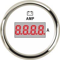Car Boat Digital Amp Meters Modification 52mm +/-150A Ammeters Marine Amp Gauges Black Ampere Meters 75mV with Current Sensors