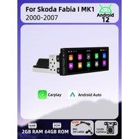 Android Car Multimedia for Skoda Fabia 1 I MK1 2000-2007 6.86 Screen 1 Din Radio Stereo Head Unit Carplay Autoradio GPS