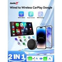 CarlinKit Mini ULtra3 Wireless CarPlay Adapter New 2 In 1 Android Auto Wireless Dongle Wifi 5G Auto Connect Box for 98% OEM Cars