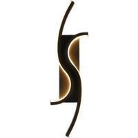 LED Wall Light, Black Indoor 12W 1350LM Modern Wall Lamp Acrylic for Bedroom Living Room Hallway(Warm Light)