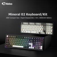 Akko Mineral 02 Mechanical Keyboard/Barebone Kit VIA RGB Hot Swap Tri-mode Wireless Aluminum 102 Keys Custom Keyboard/Kit Gasket