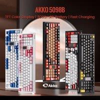 Akko 5098B Mechanical Keyboard With TFT Screen Vertical Knob 96-Key Hot Swap RGB Tri-mode Wireless Custom Gaming Keyboard Gasket