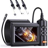 4.3" IPS Screen Industrial Endoscope Camera 1080P Car Inspection Borescope with 8 LED Lights IP67 Waterproof for Engine Repair