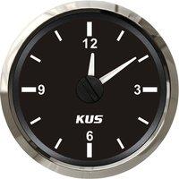 KUS 0-12H Show Clock Meters Clock Gauges 52mm Waterproof Hourmeters 12/24v Time Gauges for Auto Boat Motor Home Universal