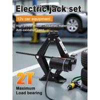 Household Scissor Jack Electric Jack Set 12V Portable Car Jack Equipment Heavy-Duty Electric Tire Change Tool