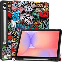 For Samsung Galaxy Tab S10 Lite 2025 10.9" SM-X400 X406B Tri-fold caster hard shell Tablet Protective Case with Auto Sleep